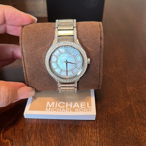 Michael Kors Accessories - Michael Kors silver watch w/stones
